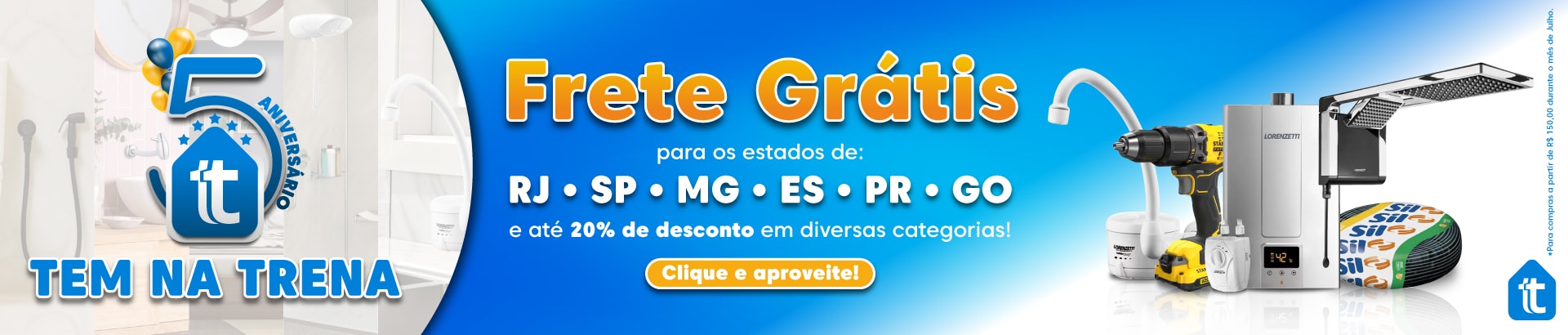 Banner site - Aniversário Tem na Trena