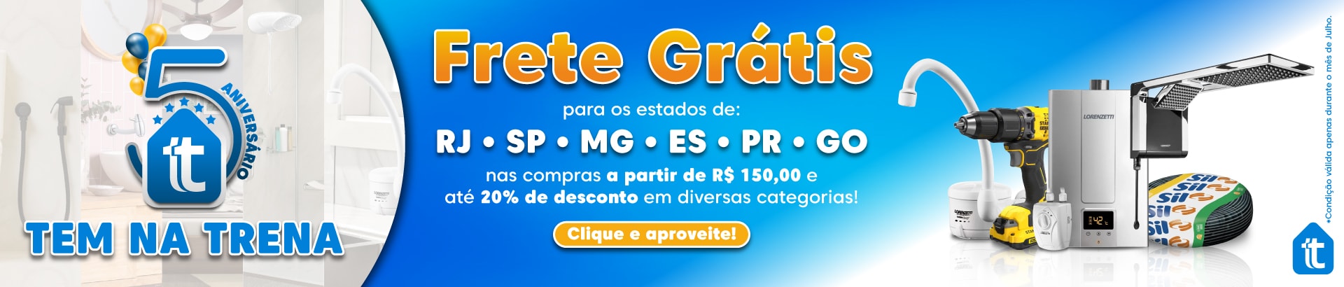 Banner site - Aniversário Tem na Trena
