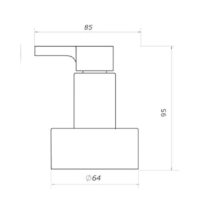 Acabamento de Registro Creato Esquerdo 1/2'' e 3/4'' para Base Fabrimar - Tigre Metais