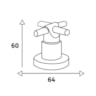 Acabamento de Registro Loft Design 1.1/4'' e 1.1/2'' para Base Fabrimar