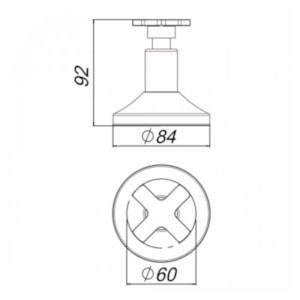 Acabamento de Registro Universal Ella Cross Universal 1/2'' 3/4'' e 1'' Fabrimar 