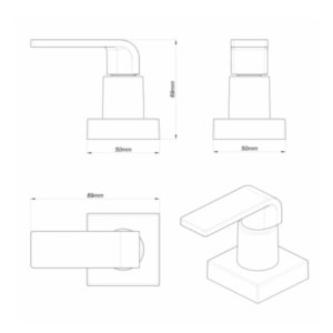 Acabamento de Registro Universal Goa Slim Universal 1/2'' 3/4'' e 1'' Fabrimar