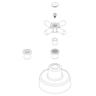 Acabamento para Registro de Gaveta Cromado Izy 4900.C37 1.1/4'' e 1.1/2''  Deca