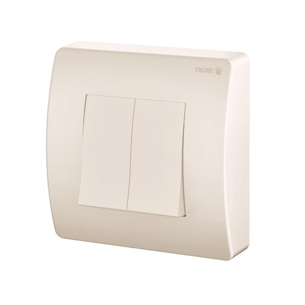 Acabamento Válvula de Descarga Flux Bege para Nova Base Tigre Metais