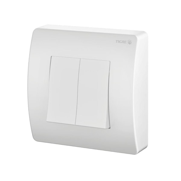 Acabamento Válvula de Descarga Flux Branco para Nova Base Tigre Metais