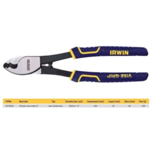 Alicate Corta Cabo Irwin 8'' Vise-Grip 2078328