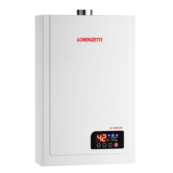 Aquecedor a Gás Digital Lorenzetti LZ 2300DE 23,0 L/min GN (Gás Natural)