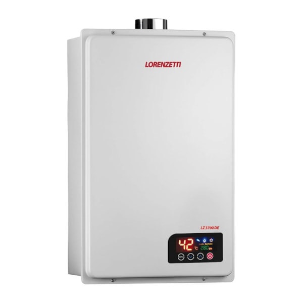 Aquecedor a Gás Digital Lorenzetti LZ 3700DE 37,0 L/min GN (Gás Natural)