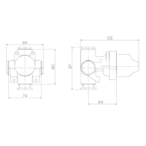 Base Misturador Monocomando Docol Alta Pressão 1/2 e 3/4 Cod.00545800