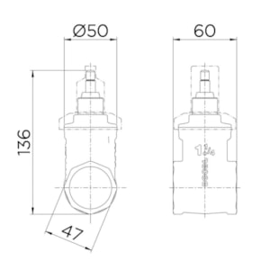 Base Registro de Gaveta Docol 1.1/4''