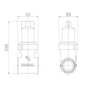 Base Registro de Gaveta Docol 3/4''
