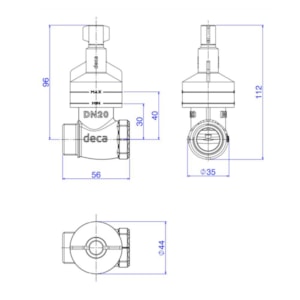 Base Registro de Pressão 4416 3/4'' Deca