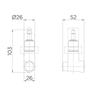 Base Registro de Pressão Docol 1/2''