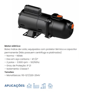 Bomba Autoaspirante Pratika AP-2R Bivolt Dancor