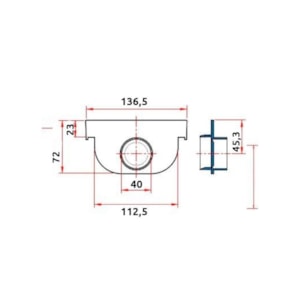 Cabeceira para Calha de Piso DN130x75x40 com Saída Opcional Tigre 