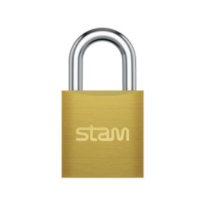Cadeado 20mm Zamac Latonado Stam