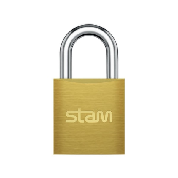 Cadeado 20mm Zamac Latonado Stam