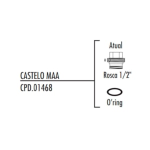 Castelo MAA 1468 para Torneira ou Misturador Pratika Fabrimar