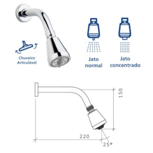 Chuveiro de Parede Mandachuva 1993 Fabrimar