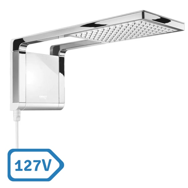 Chuveiro Elétrico Acqua Storm Ultra Branco e Cromado Lorenzetti 127V 5500W