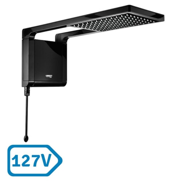 Chuveiro Elétrico Ducha Acqua Storm Ultra Preto Lorenzetti 127V 5500W