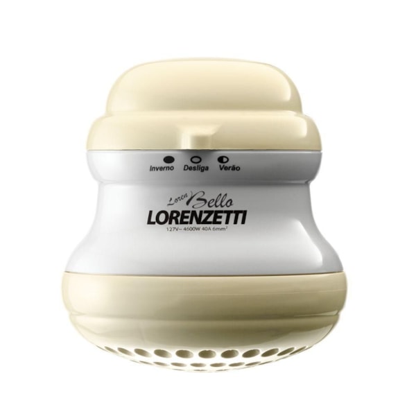 Chuveiro Elétrico Loren Bello Branco e Bege 4600w 127v Lorenzetti