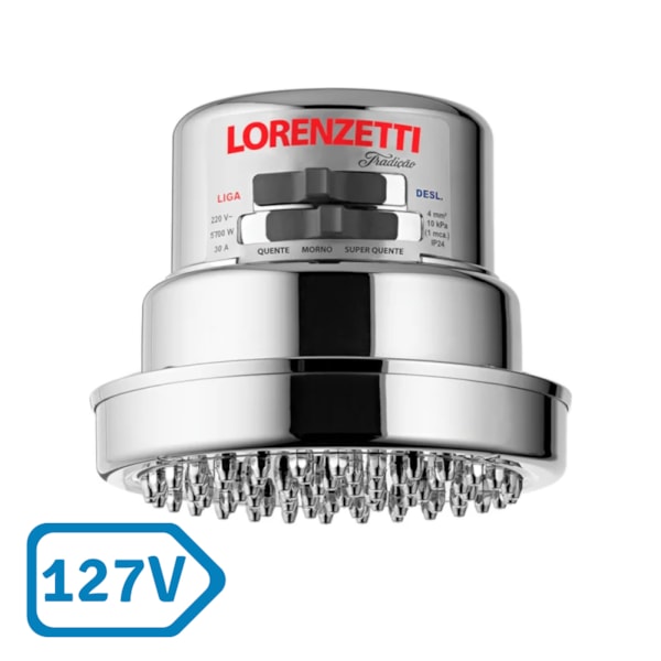Chuveiro Elétrico Tradição Lorenzetti Multitemperatura 5500W 127V
