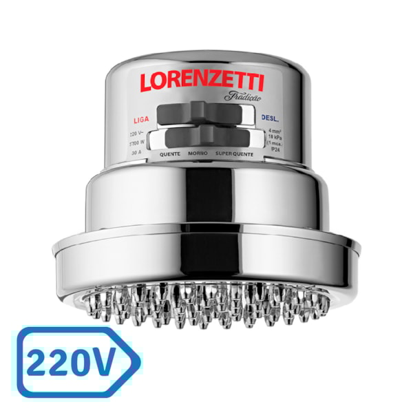 Chuveiro Elétrico Tradição Lorenzetti Multitemperatura 6800W 220V CR