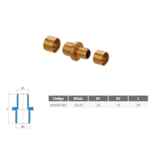 ClicPex Luva de Redução Tigre 25x20