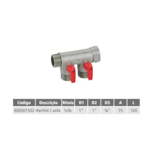 ClicPex Manifold Tigre 2 Saídas 3/4''x1''