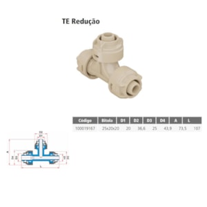 ClicPex Te de Redução Tigre 25x20x20 