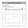 Cuba de Apoio Retangular Godiva 65x33x8,5cm L005-B Fabrimar