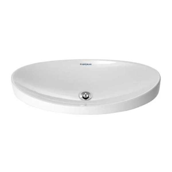 Cuba de Sobrepor Oval Paola para Lavatório 66x36 L006-B Fabrimar