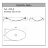 Cuba de Sobrepor Oval Paola para Lavatório 66x36 L006-B Fabrimar