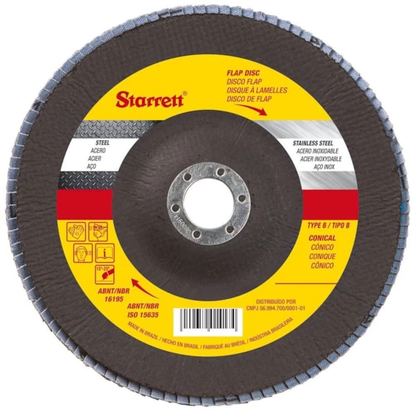Disco Flap em Fibra de Vidro 115mm Grão 120 Starrett FDS115-120FC - TEM ...