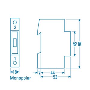 Disjuntor DIN Monopolar 10A Curva B Siemens 5SX1