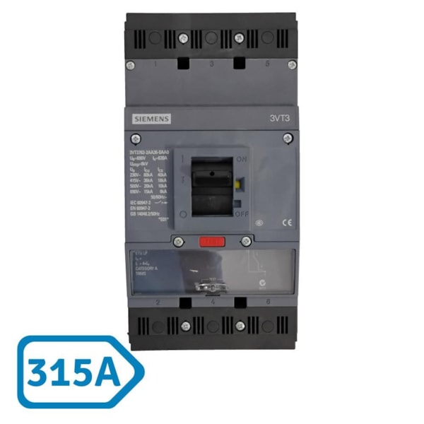 Disjuntor Din Tripolar 315A 3VT3731-2 Siemens
