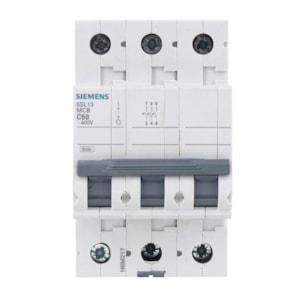 Disjuntor DIN Tripolar 63A Curva C Siemens 5SL1