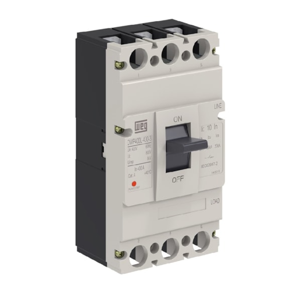 Disjuntor Weg DWP Tripolar 400A 35KA Caixa Moldada