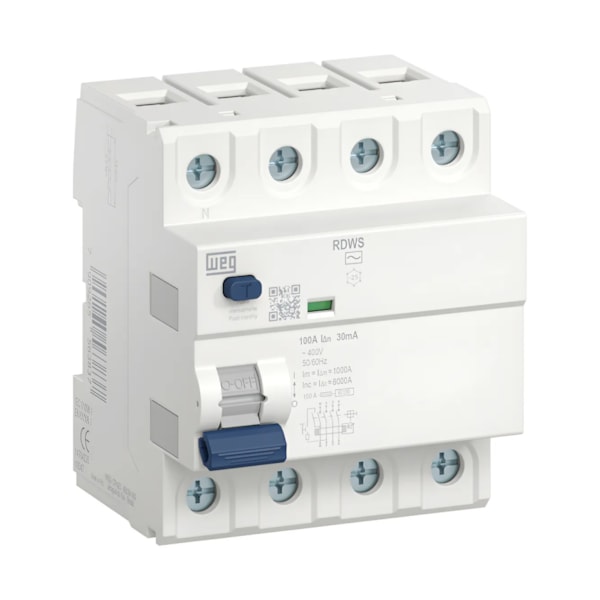 Dispositivo Diferencial Residual (Interruptor DR) RDWS Tetrapolar 63A Weg