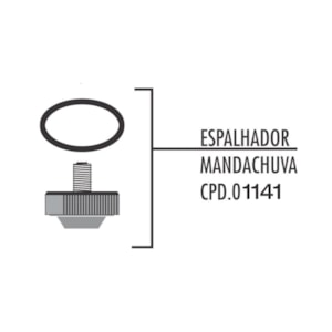 Espalhador para Chuveiro Mandachuva 01141 Preto - Fabrimar