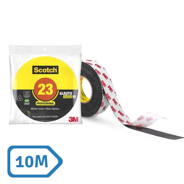Fita de Autofusão 23 Profissional 19mm x 10m Scotch 3M TEM NA TRENA