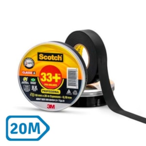 Fita Isolante 33+ Profissional 19mm x 20m Scotch 3M