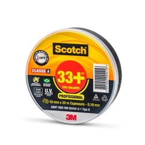 Fita Isolante 3M Scotch 33+ 19mmx20m (Caixa c/12 Rolos) - 3M  