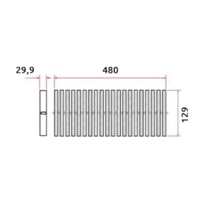 Grelha de Piso Articulada Branca para Pedestres 13x50cm Tigre