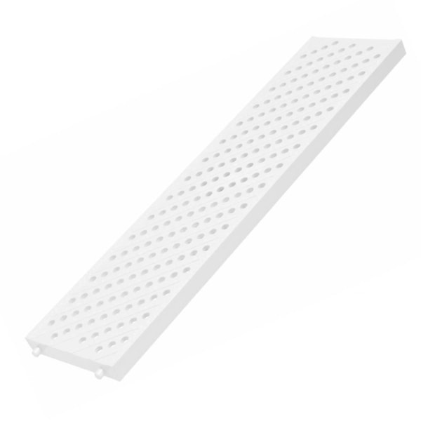 Grelha para Calha de Piso DN 130 Piscina 13x50cm Branca Tigre