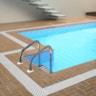 Grelha para Calha de Piso DN 130 Piscina 13x50cm Cinza Tigre