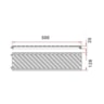 Grelha para Calha de Piso Piscina 13x50cm Areia Tigre