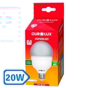 Kit 10 Lâmpadas 20W Superled Bivolt 6500K Ourolux