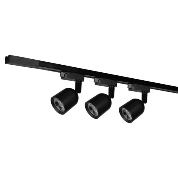 Kit Trilho Eletrificado Elegance 3 Spots 7W 6500K Preto Avant 